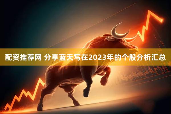 配资推荐网 分享蓝天写在2023年的个股分析汇总