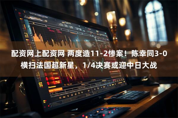 配资网上配资网 两度造11-2惨案！陈幸同3-0横扫法国超新星，1/4决赛或迎中日大战
